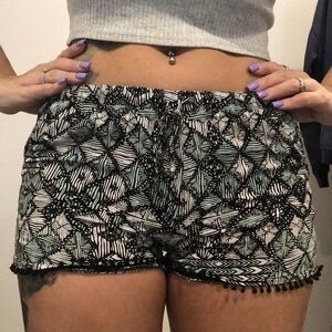 NOBO‎ No Boundaries Small (3-5) Blue White Black Short Shorts w/ Pockets